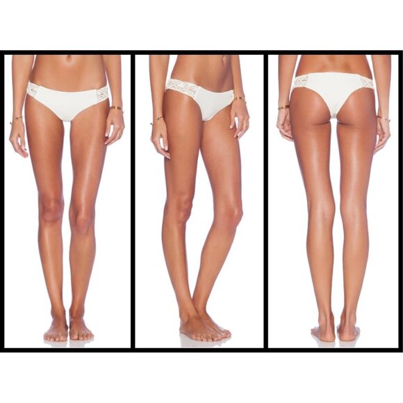 💕MIKOH💕 Macrame Woven Bikini Set ~ Bone XL NWT - Picture 13 of 16